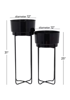 Best reviews of 🔥 Contemporary Metal Planter - Set of 2 by Monroe Lane ✔️ -Monroe Lane Sales Belk 30827