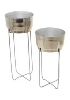 Brand new ✨ Contemporary Metal Planter - Set of 2 by Monroe Lane 😀 -Monroe Lane Sales Belk 30836