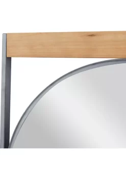 Budget ⭐ Industrial Metal Wall Mirror by Monroe Lane 🔥 -Monroe Lane Sales Belk 30851