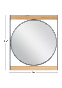 Budget ⭐ Industrial Metal Wall Mirror by Monroe Lane 🔥 -Monroe Lane Sales Belk 30852