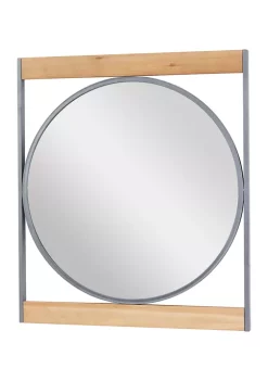 Budget ⭐ Industrial Metal Wall Mirror by Monroe Lane 🔥 -Monroe Lane Sales Belk 30853