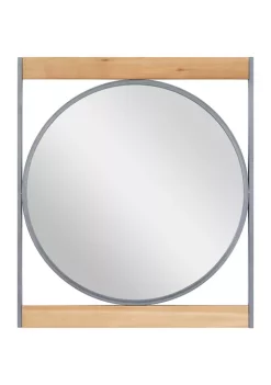 Budget ⭐ Industrial Metal Wall Mirror by Monroe Lane 🔥 -Monroe Lane Sales Belk 30854