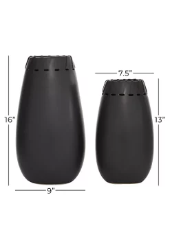 Outlet 🤩 Modern Ceramic Vase - Set of 2 by Monroe Lane 🔔 -Monroe Lane Sales Belk 30884