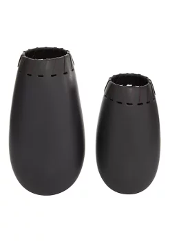 Outlet 🤩 Modern Ceramic Vase - Set of 2 by Monroe Lane 🔔 -Monroe Lane Sales Belk 30885