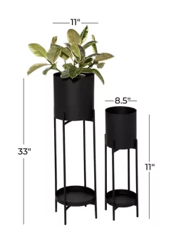 Best deal ⭐ Modern Metal Planter - Set of 2 by Monroe Lane 😉 -Monroe Lane Sales Belk 30927