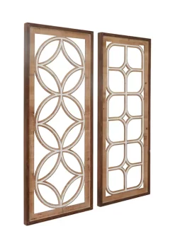 Hot Sale 🤩 Traditional Wood Wall Decor - Set of 2 by Monroe Lane ✨ -Monroe Lane Sales Belk 30941