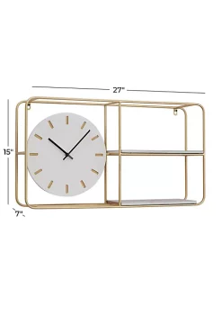 Promo 🎁 Glam Metal Wall Clock by Monroe Lane 👍 -Monroe Lane Sales Belk 30966