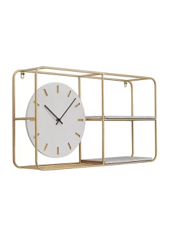 Promo 🎁 Glam Metal Wall Clock by Monroe Lane 👍 -Monroe Lane Sales Belk 30967