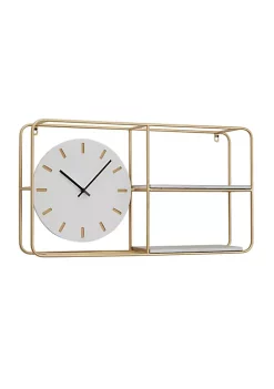 Promo 🎁 Glam Metal Wall Clock by Monroe Lane 👍 -Monroe Lane Sales Belk 30968