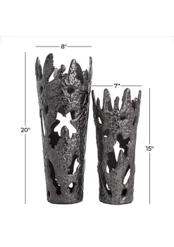 Deals 🎉 Contemporary Aluminum Vase - Set of 2 by Monroe Lane 😉 -Monroe Lane Sales Belk 31007