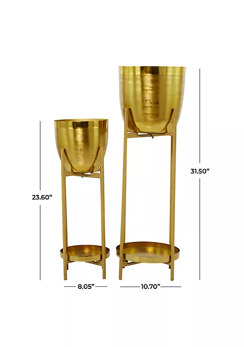 Wholesale โค๏ธ Modern Metal Planter - Set of 2 by Monroe Lane ๐ 4 Wholesale โค๏ธ Modern Metal Planter - Set of 2 by Monroe Lane ๐ - Image 4