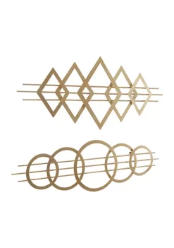 Coupon 😉 Contemporary Metal Wall Decor - Set of 2 by Monroe Lane 🔥 -Monroe Lane Sales Belk 31046