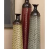 Cheap 🎁 Traditional Metal Vase - Set of 3 by Monroe Lane ✔️
