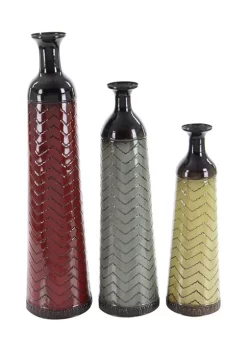 Cheap 🎁 Traditional Metal Vase - Set of 3 by Monroe Lane ✔️ -Monroe Lane Sales Belk 3112