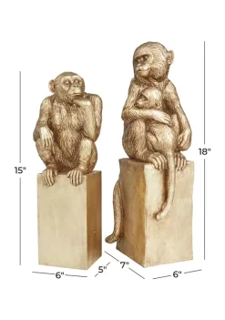 Discount 🌟 Glam Resin Sculpture - Set of 2 by Monroe Lane 🎉 -Monroe Lane Sales Belk 31122