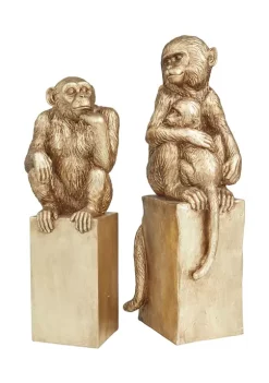 Discount 🌟 Glam Resin Sculpture - Set of 2 by Monroe Lane 🎉 -Monroe Lane Sales Belk 31124