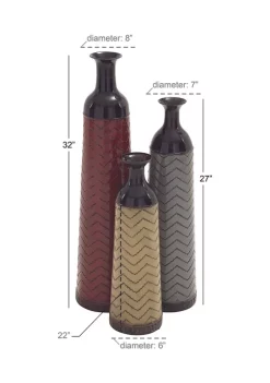 Cheap 🎁 Traditional Metal Vase - Set of 3 by Monroe Lane ✔️ -Monroe Lane Sales Belk 3113