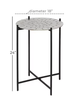 Buy 🤩 Contemporary Aluminum Accent Table by Monroe Lane 🔔 -Monroe Lane Sales Belk 31146