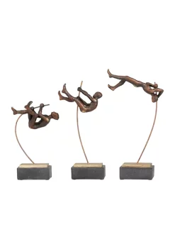 Best reviews of 🥰 Contemporary Polystone Sculpture - Set of 3 by Monroe Lane 👍 -Monroe Lane Sales Belk 31161