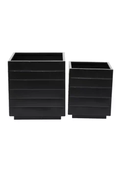 Coupon ๐ Modern Metal Planter - Set of 2 by Monroe Lane ๐งจ