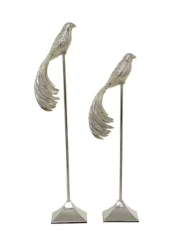 Discount ✔️ Eclectic Aluminum Sculpture - Set of 2 by Monroe Lane ⭐ -Monroe Lane Sales Belk 31258
