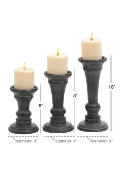 Best deal 🤩 Traditional Mango Wood Candle Holder - Set of 3 by Monroe Lane 🎉 -Monroe Lane Sales Belk 3126
