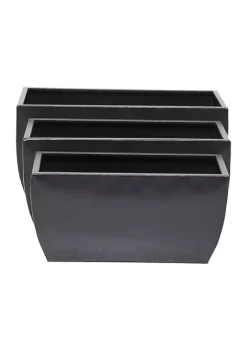 Budget ✨ Modern Metal Planter - Set of 3 by Monroe Lane ✔️ -Monroe Lane Sales Belk 31275