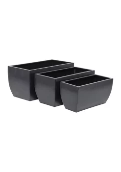 Budget ✨ Modern Metal Planter - Set of 3 by Monroe Lane ✔️ -Monroe Lane Sales Belk 31276