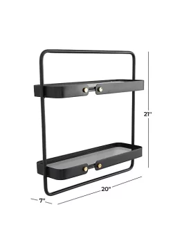 Deals 😀 Contemporary Metal Wall Shelf by Monroe Lane ⌛ -Monroe Lane Sales Belk 31281