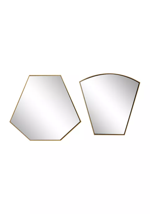 Best Pirce ๐ Set of 2 18 in x 19 in Geometric Gold Metal Framed Wall Mirrors by Monroe Lane ๐ฏ 1 Best Pirce ๐ Set of 2 18 in x 19 in Geometric Gold Metal Framed Wall Mirrors by Monroe Lane ๐ฏ