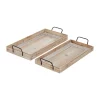 Promo ✔️ Bohemian Wood Tray - Set of 2 by Monroe Lane 🌟