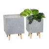 Best Sale 🤩 Contemporary Magnesium Oxide Planter - Set of 2 by Monroe Lane 🧨