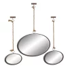 Best Sale 🛒 Industrial Metal Wall Mirror - Set of 3 by Monroe Lane 😉