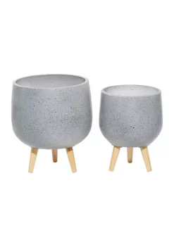 Best Sale 😉 Contemporary Magnesium Oxide Planter - Set of 2 by Monroe Lane 💯 -Monroe Lane Sales Belk 31367