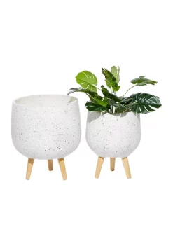 Budget ⌛ Contemporary Magnesium Oxide Planter - Set of 2 by Monroe Lane ⭐
