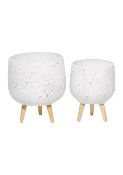 Budget ⌛ Contemporary Magnesium Oxide Planter - Set of 2 by Monroe Lane ⭐ -Monroe Lane Sales Belk 31373