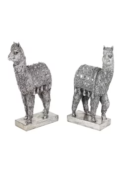 Best Sale ✨ Set of 2 Resin Eclectic Llama Sculptures by Monroe Lane ✨ -Monroe Lane Sales Belk 31382