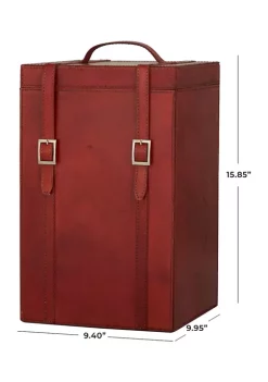 Discount ⭐ Modern Leather Wine Holder by Monroe Lane 👏 -Monroe Lane Sales Belk 31386