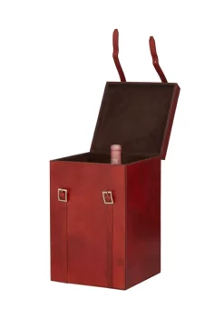 Discount ⭐ Modern Leather Wine Holder by Monroe Lane 👏 -Monroe Lane Sales Belk 31387
