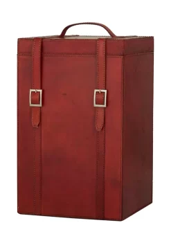 Discount ⭐ Modern Leather Wine Holder by Monroe Lane 👏 -Monroe Lane Sales Belk 31388