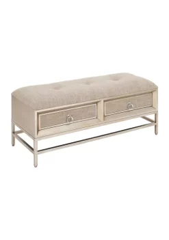 Coupon 🛒 Contemporary Linen Storage Bench by Monroe Lane ⌛ -Monroe Lane Sales Belk 3139