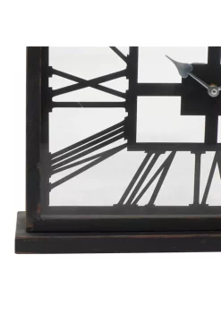 Budget 🛒 Industrial Metal Clock by Monroe Lane 🔔 -Monroe Lane Sales Belk 31392
