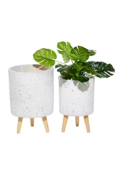 Promo 💯 Contemporary Magnesium Oxide Planter - Set of 2 by Monroe Lane 🎁