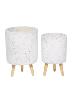 Promo 💯 Contemporary Magnesium Oxide Planter - Set of 2 by Monroe Lane 🎁 -Monroe Lane Sales Belk 31436