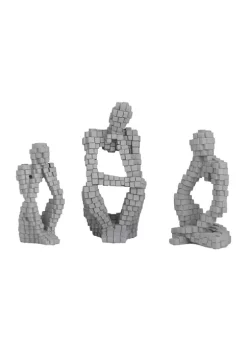 Flash Sale 😉 Contemporary Polystone Sculpture - Set of 3 by Monroe Lane 🌟