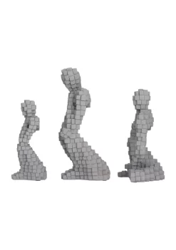 Flash Sale 😉 Contemporary Polystone Sculpture - Set of 3 by Monroe Lane 🌟 -Monroe Lane Sales Belk 31452