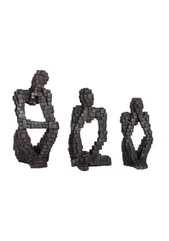 Flash Sale 😉 Contemporary Polystone Sculpture - Set of 3 by Monroe Lane 🌟 -Monroe Lane Sales Belk 31454