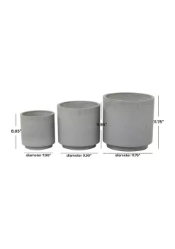 Deals 🥰 Modern Magnesium Oxide Planter - Set of 3 by Monroe Lane 💯 -Monroe Lane Sales Belk 31480