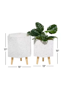 Wholesale 🌟 Contemporary Magnesium Oxide Planter - Set of 2 by Monroe Lane 🔔 -Monroe Lane Sales Belk 31486