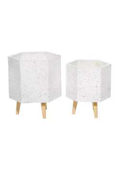 Wholesale 🌟 Contemporary Magnesium Oxide Planter - Set of 2 by Monroe Lane 🔔 -Monroe Lane Sales Belk 31487